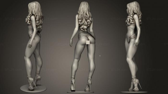 Figurines of girls (Female, STKGL_0860) 3D models for cnc